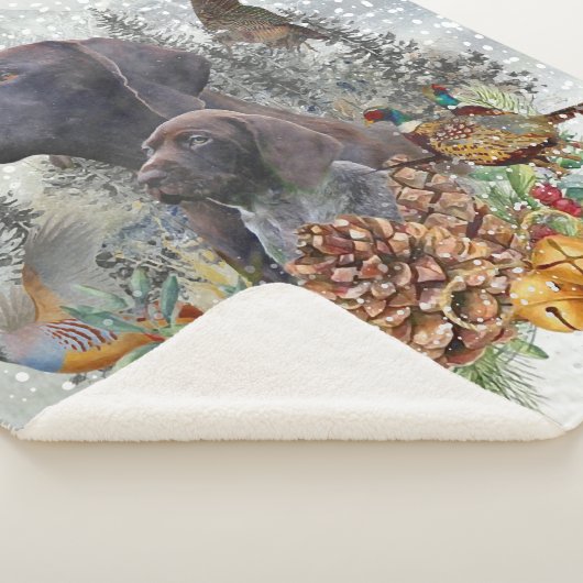 Duitse Shorthaired Pointer in de winter Sherpa Deken (3/4)