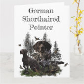 Duitse Shorthaired Pointer Kaart (Gele Bloem)