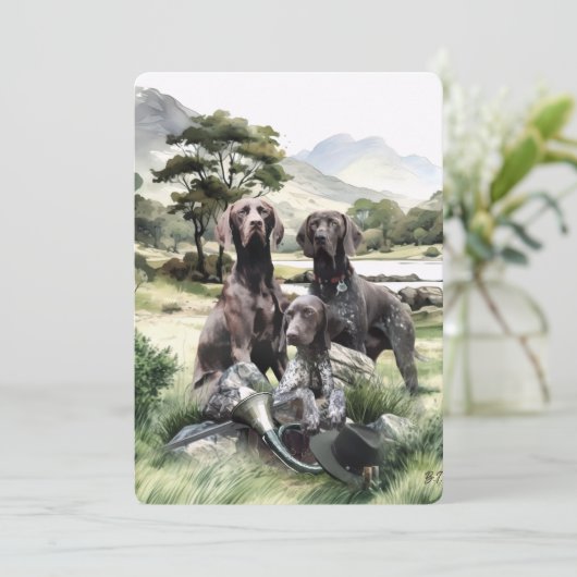 Duitse Shorthaired Pointer Kaart (Staand voorkant)