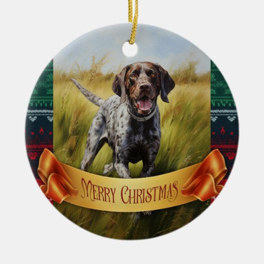 Duitse Shorthaired Pointer Keramisch Ornament (Voorkant)