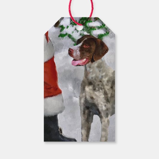 Duitse Shorthaired Pointer kerst Cadeaulabel (Achterkant)