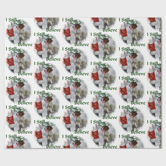 Duitse Shorthaired Pointer kerst Cadeaupapier (Vlak)