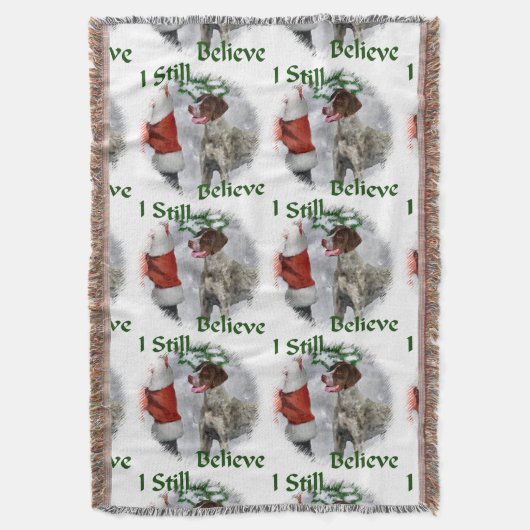 Duitse Shorthaired Pointer kerst Deken (Voorkant Verticaal)