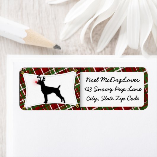 Duitse Shorthaired Pointer kerst Etiket (Insitu)