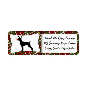 Duitse Shorthaired Pointer kerst Etiket