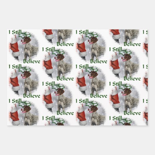Duitse Shorthaired Pointer kerst Inpakpapier Vel (Voorkant)