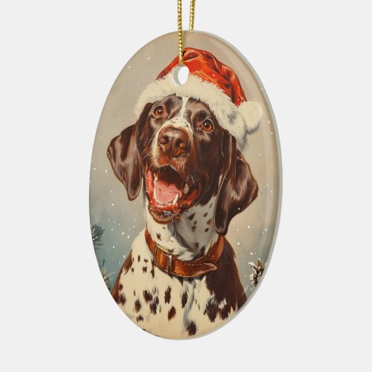 Duitse Shorthaired Pointer kerst Keramisch Ornament (Links)