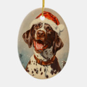 Duitse Shorthaired Pointer kerst Keramisch Ornament (Voorkant)