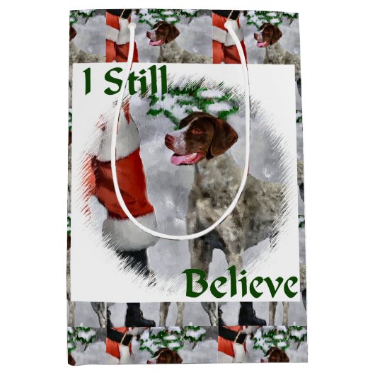 Duitse Shorthaired Pointer kerst Medium Cadeauzakje (Voorkant)
