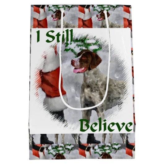 Duitse Shorthaired Pointer kerst Medium Cadeauzakje (Achterkant)