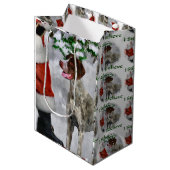 Duitse Shorthaired Pointer kerst Medium Cadeauzakje (Voorkant Gekanteld)