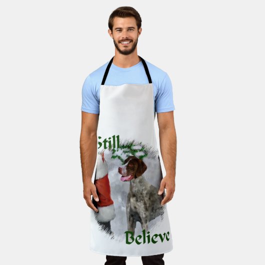 Duitse Shorthaired Pointer kerst Schort (Gedragen)