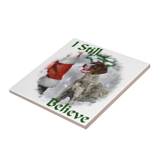 Duitse Shorthaired Pointer kerst Tegeltje (Zijkant)