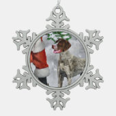 Duitse Shorthaired Pointer kerst Tin Sneeuwvlok Ornament (Voorkant)