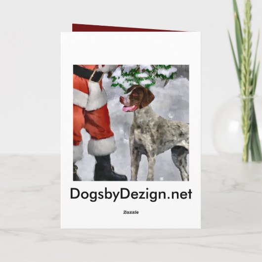 Duitse Shorthaired Pointer-kerstcadeautjes Feestdagen Kaart (Achterkant)
