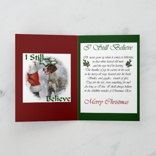 Duitse Shorthaired Pointer-kerstcadeautjes Feestdagen Kaart (Binnen)