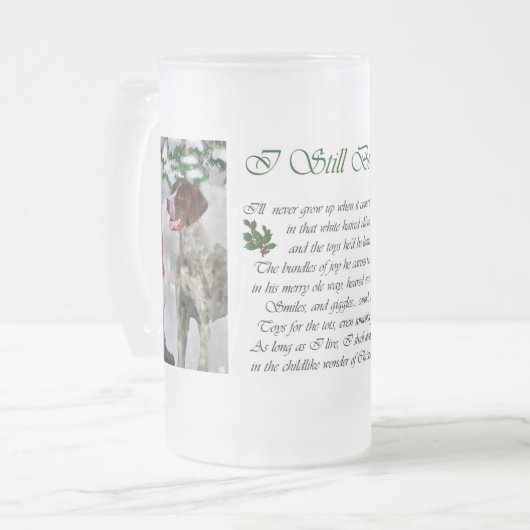 Duitse Shorthaired Pointer-kerstcadeautjes Matglas Bierpul (Voorkant links)