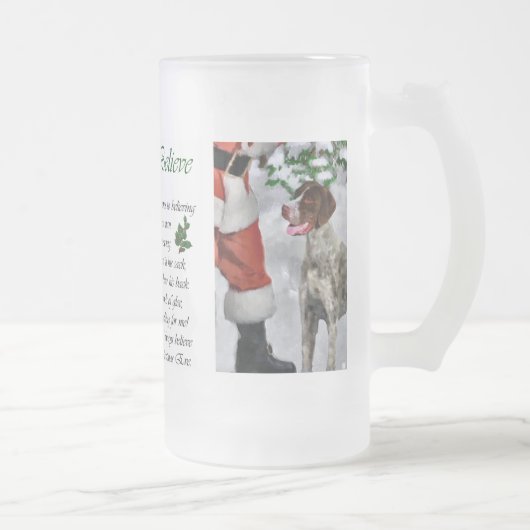 Duitse Shorthaired Pointer-kerstcadeautjes Matglas Bierpul (Rechts)