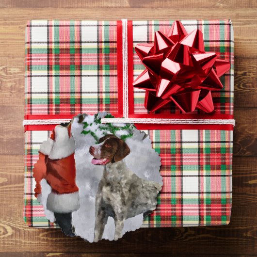 Duitse Shorthaired Pointer-kerstcadeautjes Ornament Kaart (Insitu (Geschenk))