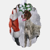 Duitse Shorthaired Pointer-kerstcadeautjes Ornament Kaart (Links)