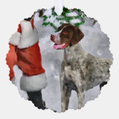 Duitse Shorthaired Pointer-kerstcadeautjes Ornament Kaart (Voorkant)