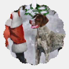 Duitse Shorthaired Pointer-kerstcadeautjes Ornament Kaart