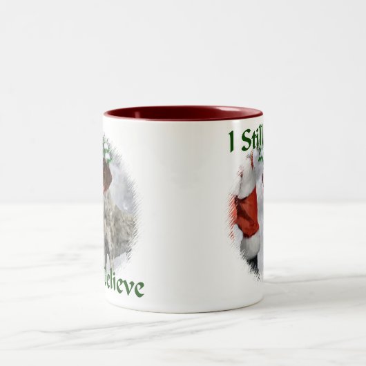 Duitse Shorthaired Pointer-kerstcadeautjes Tweekleurige Koffiemok (Center)