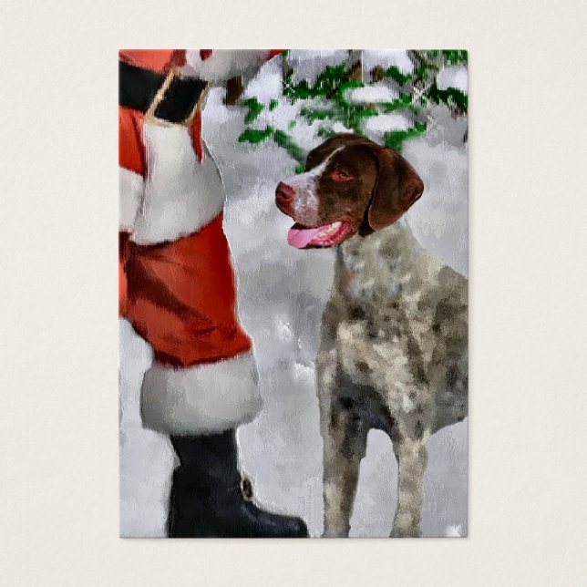Duitse Shorthaired Pointer-kerstcadeautjes Visitekaartjes (Voorkant)