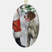Duitse Shorthaired Pointer-kerstversiering Keramisch Ornament (Links)