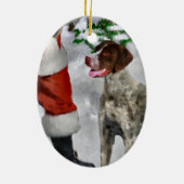 Duitse Shorthaired Pointer-kerstversiering Keramisch Ornament (Achterkant)