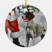 Duitse Shorthaired Pointer-kerstversiering Keramisch Ornament (Voorkant)