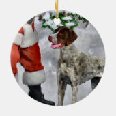 Duitse Shorthaired Pointer-kerstversiering Keramisch Ornament (Achterkant)