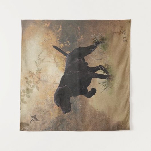 Duitse Shorthaired Pointer klaar om op Gift Box te Wandkleed (Voorkant)