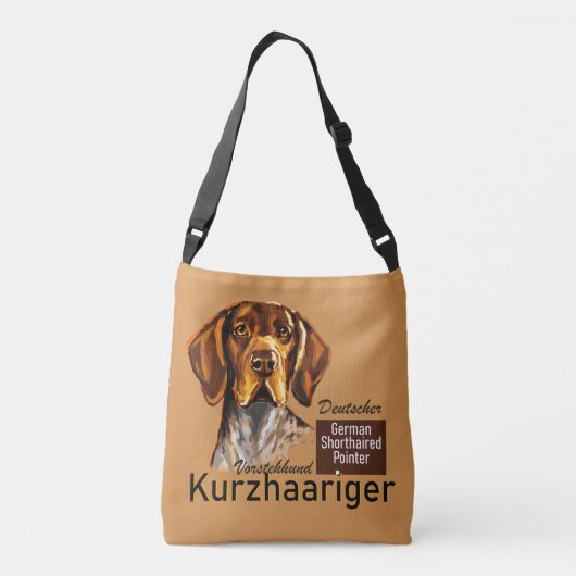 Duitse Shorthaired Pointer Kurzhaar Crossbody Tas (Achterkant)