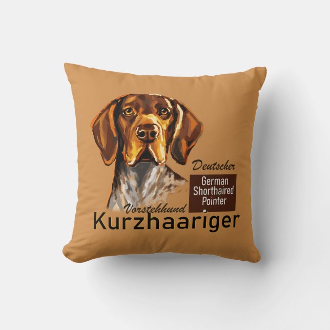 Duitse Shorthaired Pointer Kurzhaar Kussen (Voorkant)