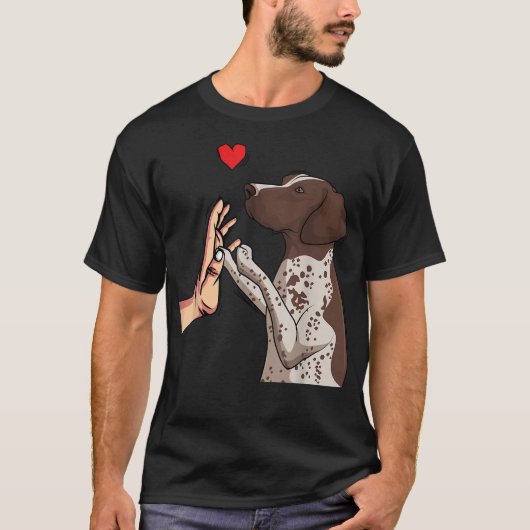 Duitse Shorthaired Pointer Love GSP Dog Mam Girls T-shirt (Voorkant)
