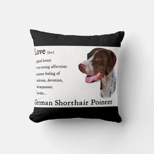 Duitse Shorthaired Pointer Love Kussen (Voorkant)