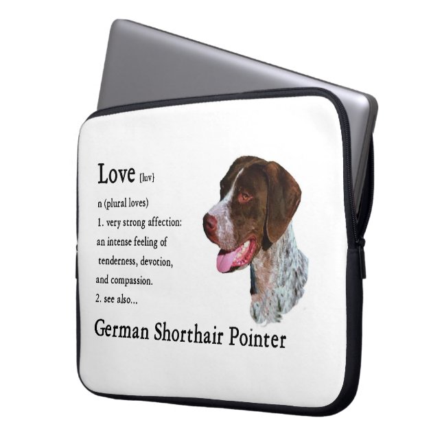 Duitse Shorthaired Pointer Love Laptop Sleeve (Voorkant Links)