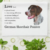 Duitse Shorthaired Pointer Love Theedoek (Gevouwen)