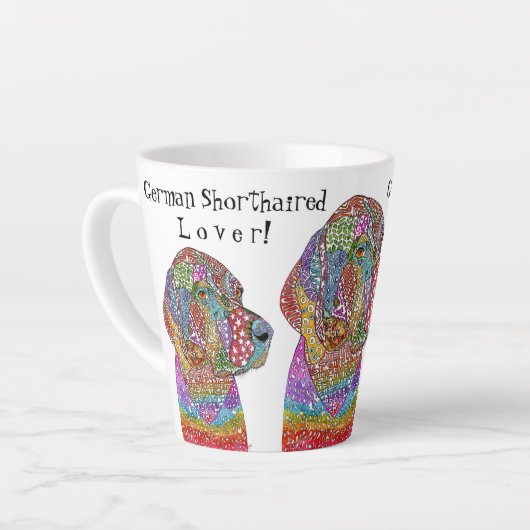 Duitse Shorthaired Pointer Lover Latte Mok (Linkerhoek)