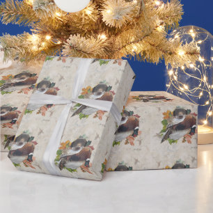 Duitse Shorthaired Pointer met fazant sneeuwlobby Cadeaupapier