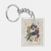 Duitse Shorthaired Pointer met fazant sneeuwlobby Sleutelhanger (Voorkant Links)