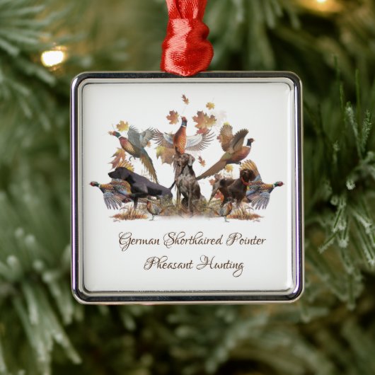 Duitse Shorthaired Pointer Metalen Ornament (Boom)