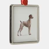 Duitse Shorthaired Pointer Metalen Ornament (Rechts)