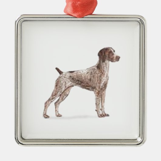 Duitse Shorthaired Pointer Metalen Ornament (Voorkant)