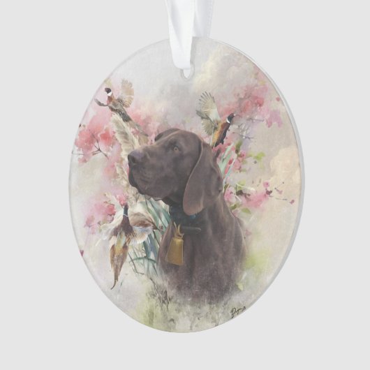 Duitse shorthaired pointer ornament (voorkant)