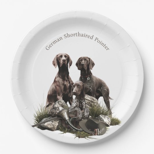 Duitse Shorthaired Pointer Papieren Bordje (Voorkant)