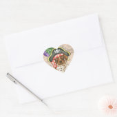 Duitse Shorthaired Pointer Pirate Heart Sticker (Envelop)