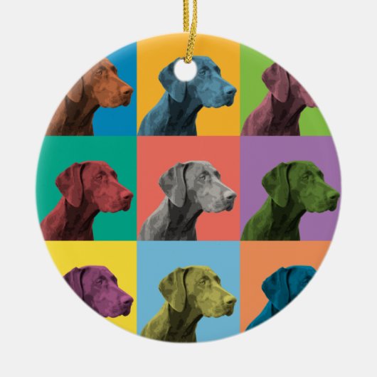 Duitse Shorthaired Pointer Pop-Art Ornament (Voorkant)