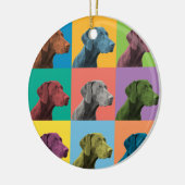 Duitse Shorthaired Pointer Pop-Art Ornament (Links)